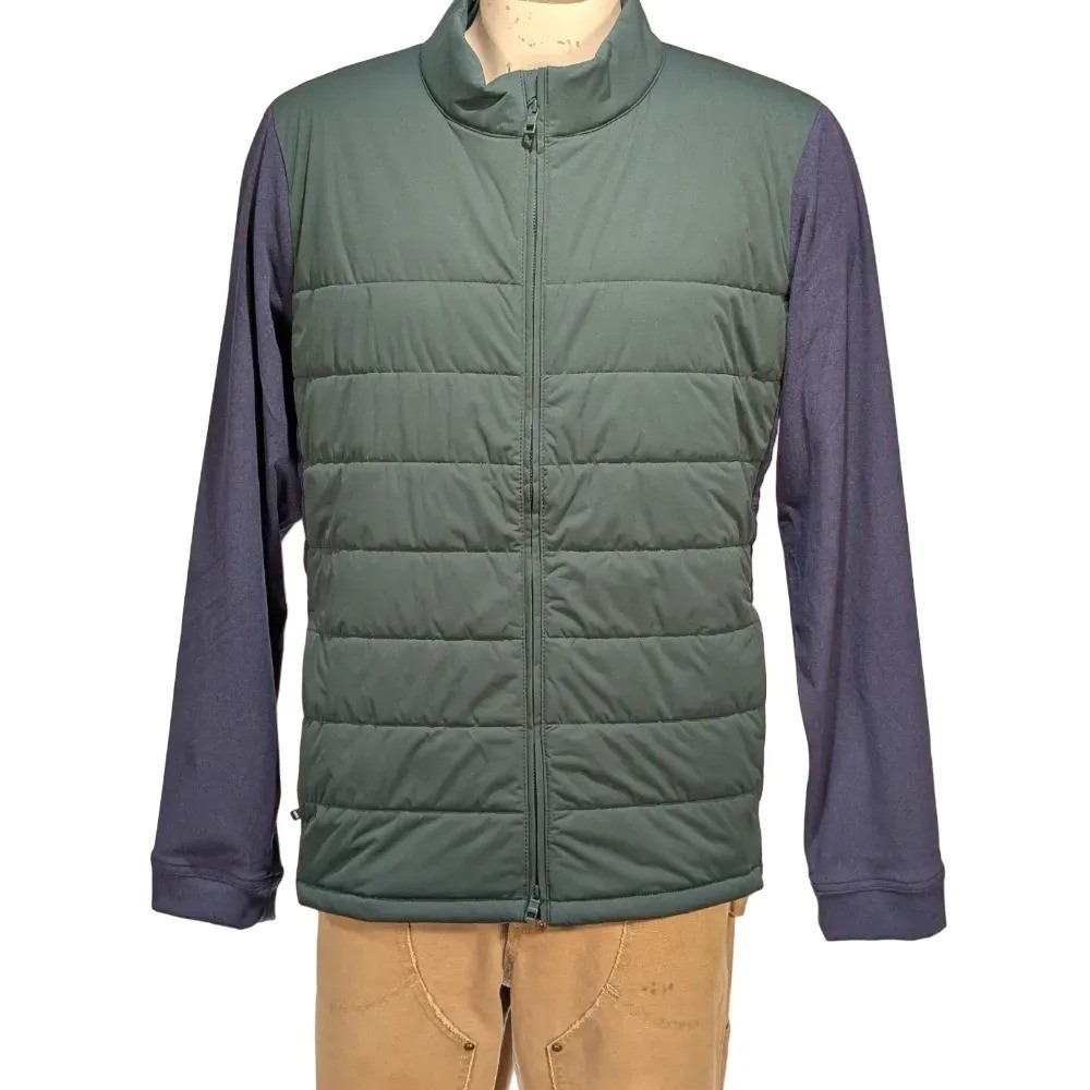 Peter Millar Crown Sport Merge Fleece Hybrid Jacket Blue Green Sz XL NWT $275